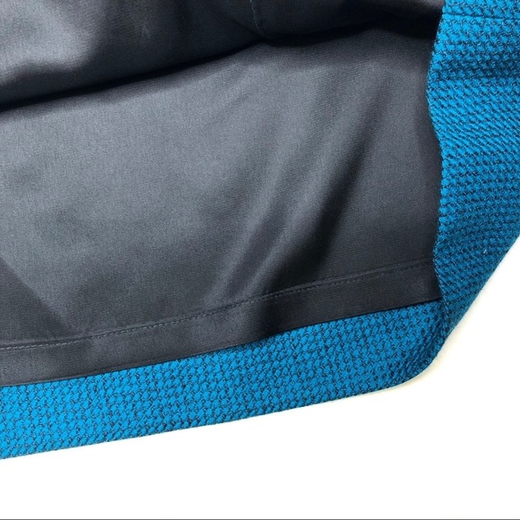 Vintage Aquascutum Houndstooth Wool Midi Pencil Skirt Teal 6 - Picture 8 of 9